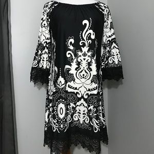 Mark White 3/4 Sleeve Dress